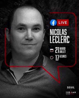 Nicolas LECLERC en LIVE sur Facebook autour de son thriller Le Manteau de Neige