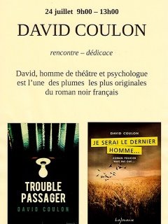 Polar au Lavandou - David Coulon en rencontre/dédicace - 24 juillet