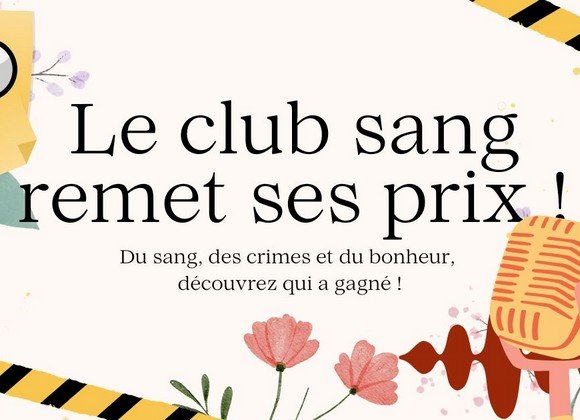 Le club sang remet ses prix pour les meilleurs romans 2025&nbsp;!