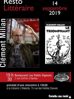Rencontre et repas avec Clément Milian - 14 septembre