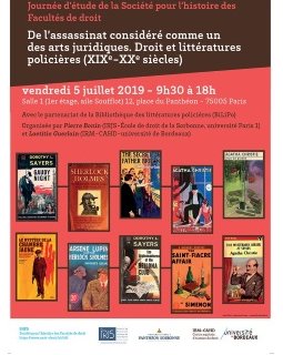 De l'assassinat considéré comme un des arts juridiques. Droit et littératures policières (XIX-XXe siècles) - 5 juillet