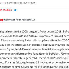 UNE LEVÉE DE FONDS POUR BePolar
