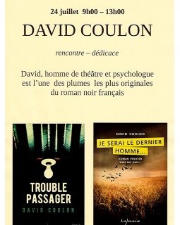 Polar au Lavandou - David Coulon en rencontre/dédicace - 24 juillet