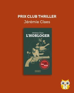 Jérémie Claes remporte le prix club de l'auteur belge 2024, catégorie Thriller !