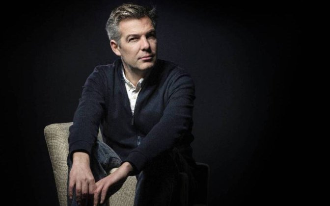 Le romancier Tanguy Viel le 11 janvier 2017 à Paris 