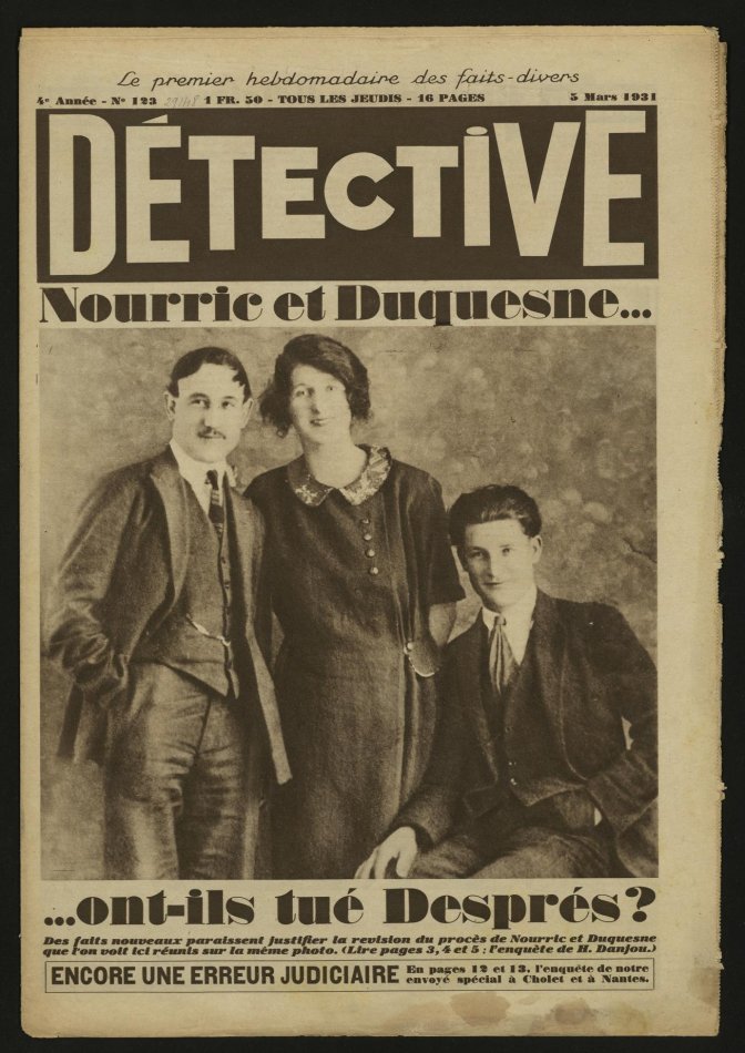 Détective, n° 123, 5 mars 1931